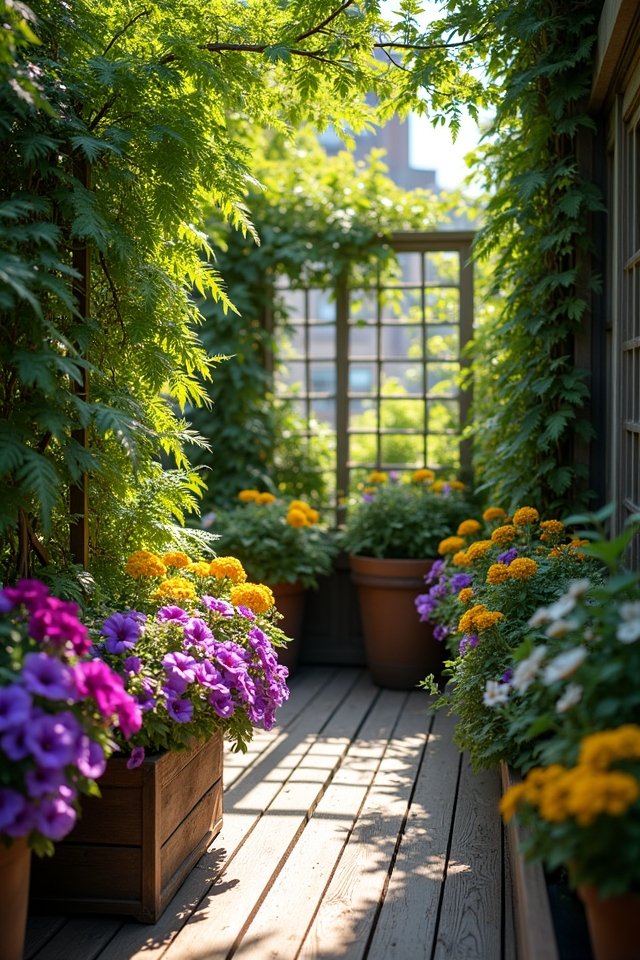 balcony privacy with greenery