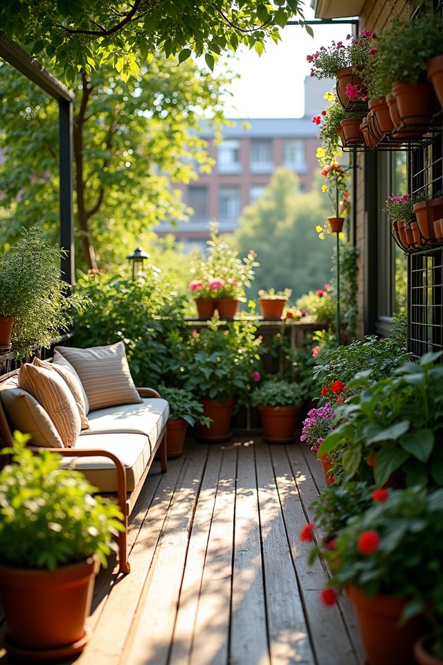 balcony transformation into oasis