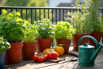 balcony vegetable garden setup