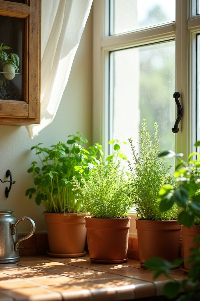 bright accessible herb garden