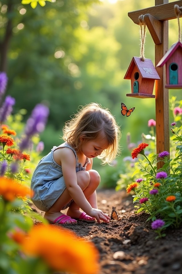 butterfly garden vibrant flowers