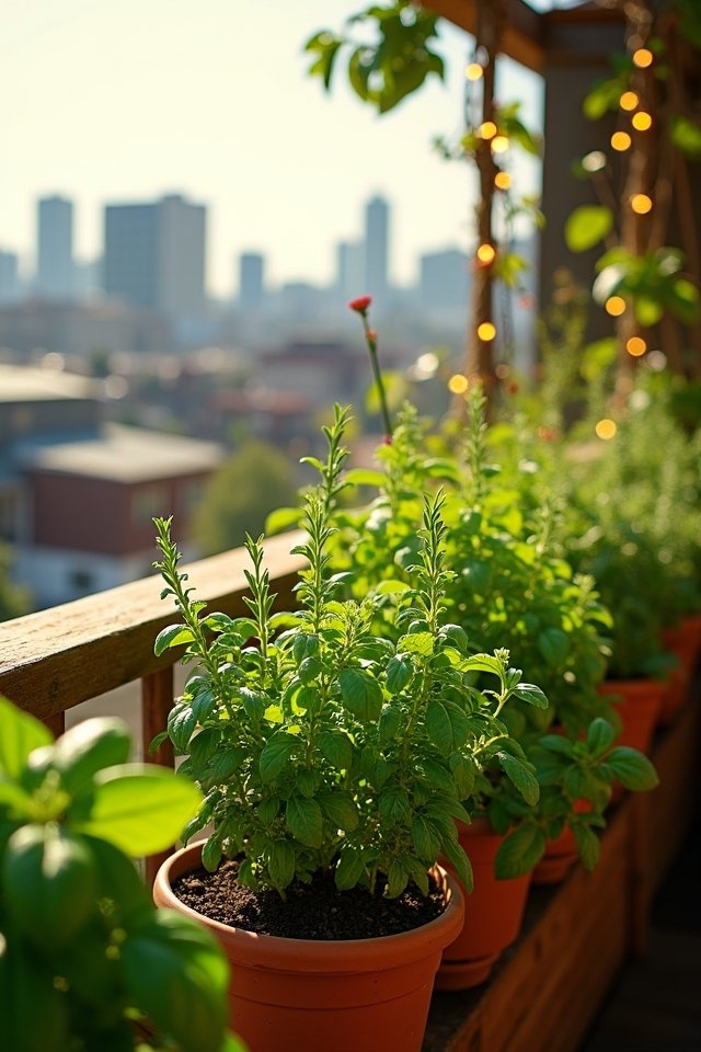 choose complementary balcony herbs