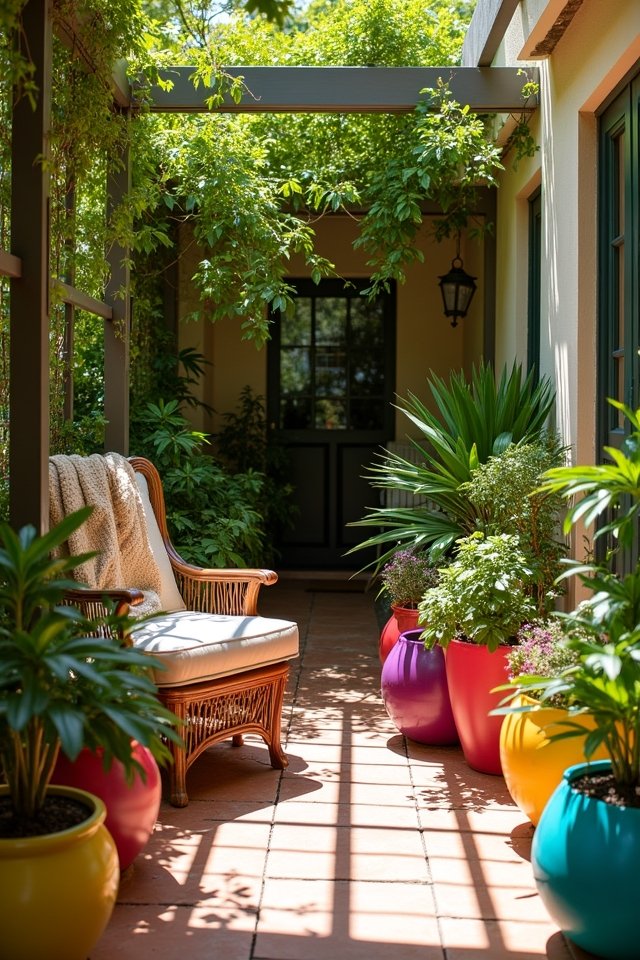 colorful pots for patios