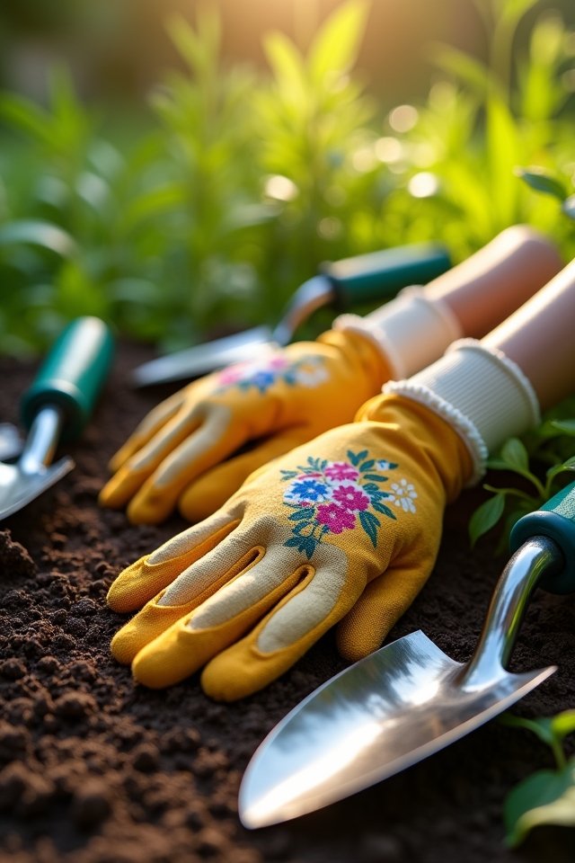 comfortable breathable gardening gloves