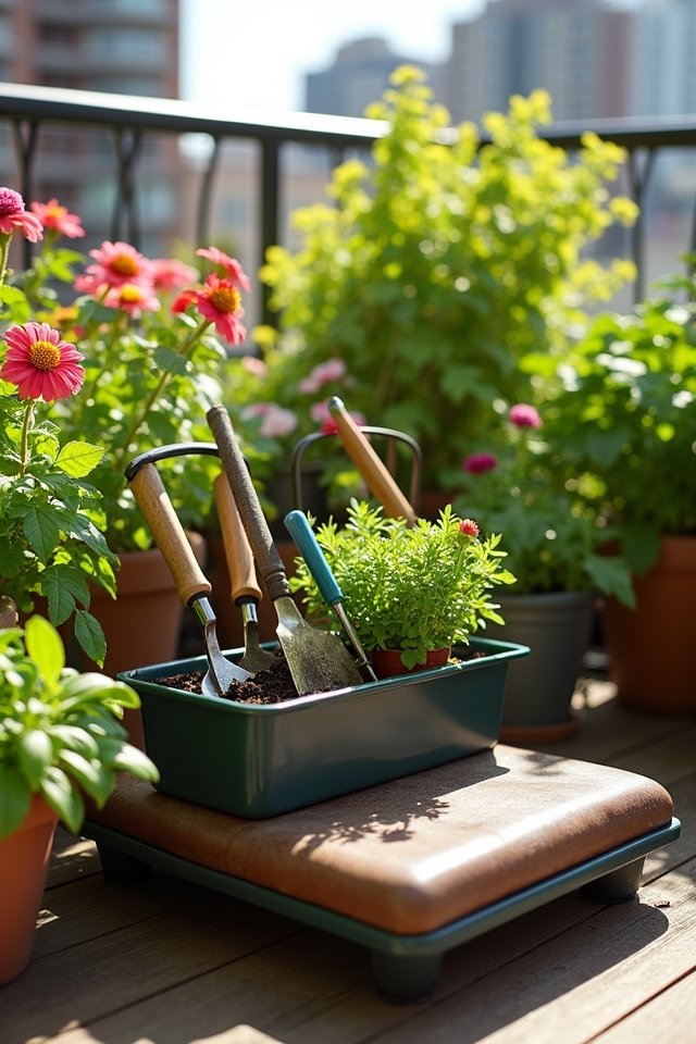 comfortable space saving garden kneeler