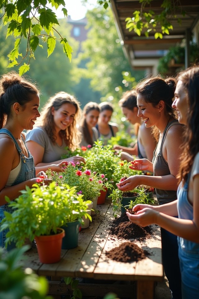 community gardening and sharing