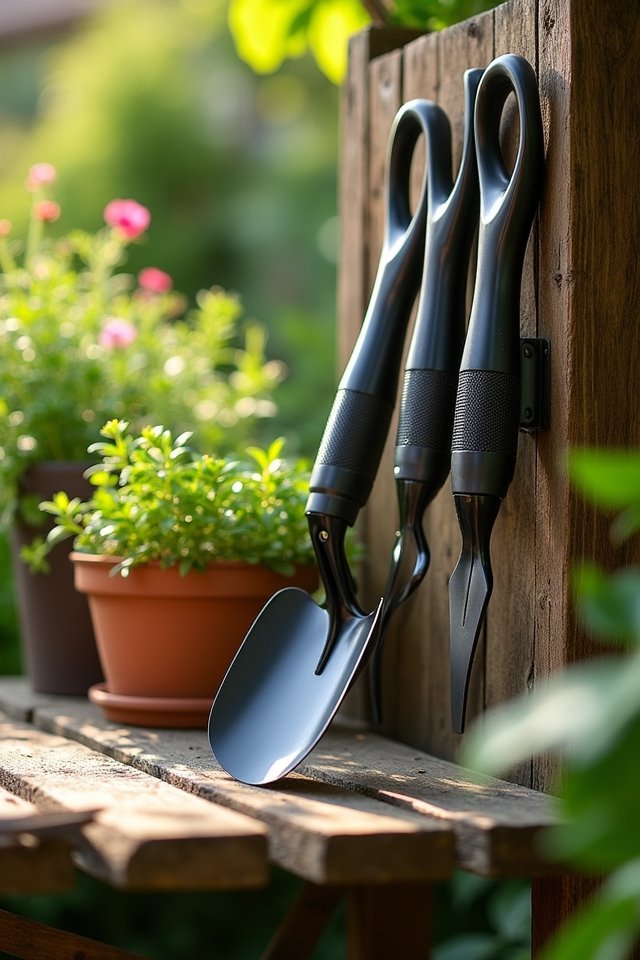 compact garden tool storage