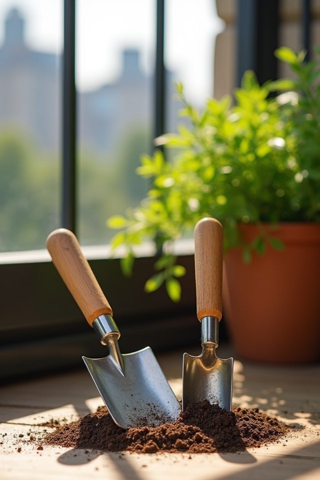 compact gardening tools set