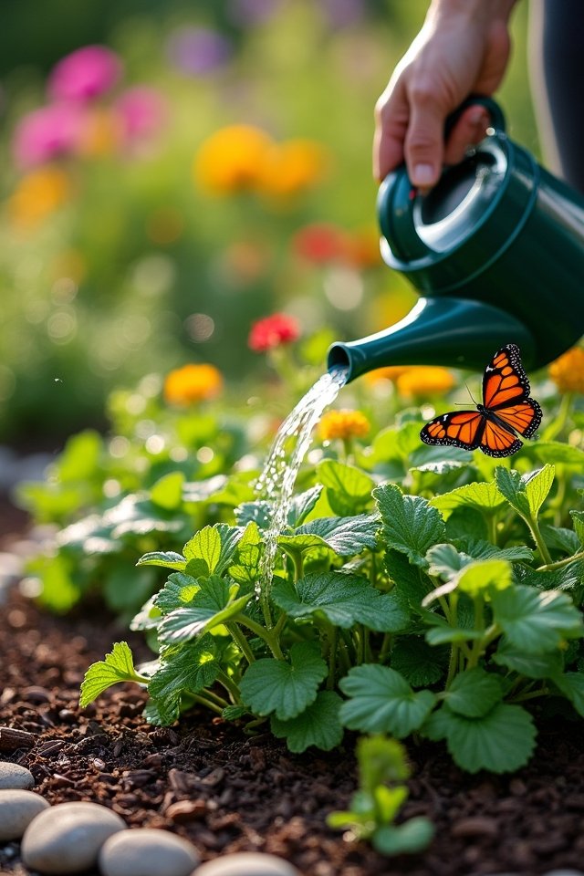 consistent watering promotes plant health