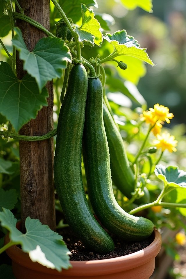 container gardening for cucumbers