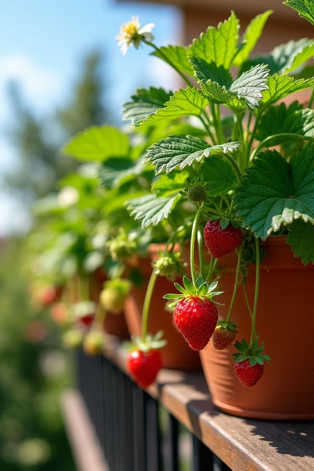 container gardening strawberries delightfully