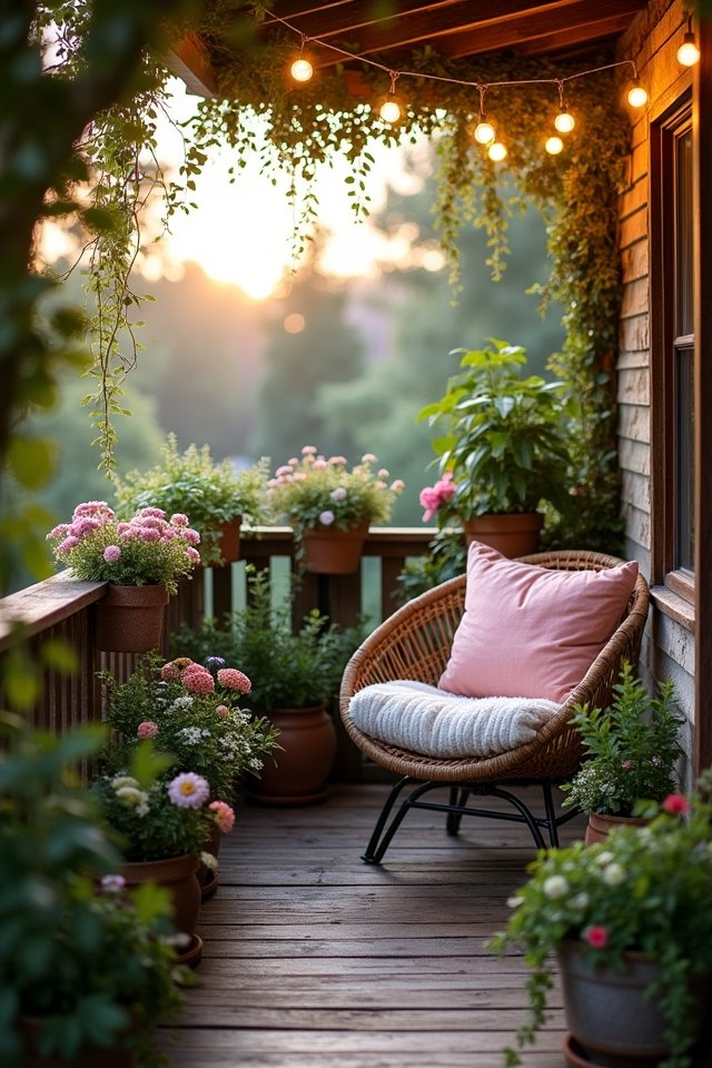 cozy balcony relaxation oasis