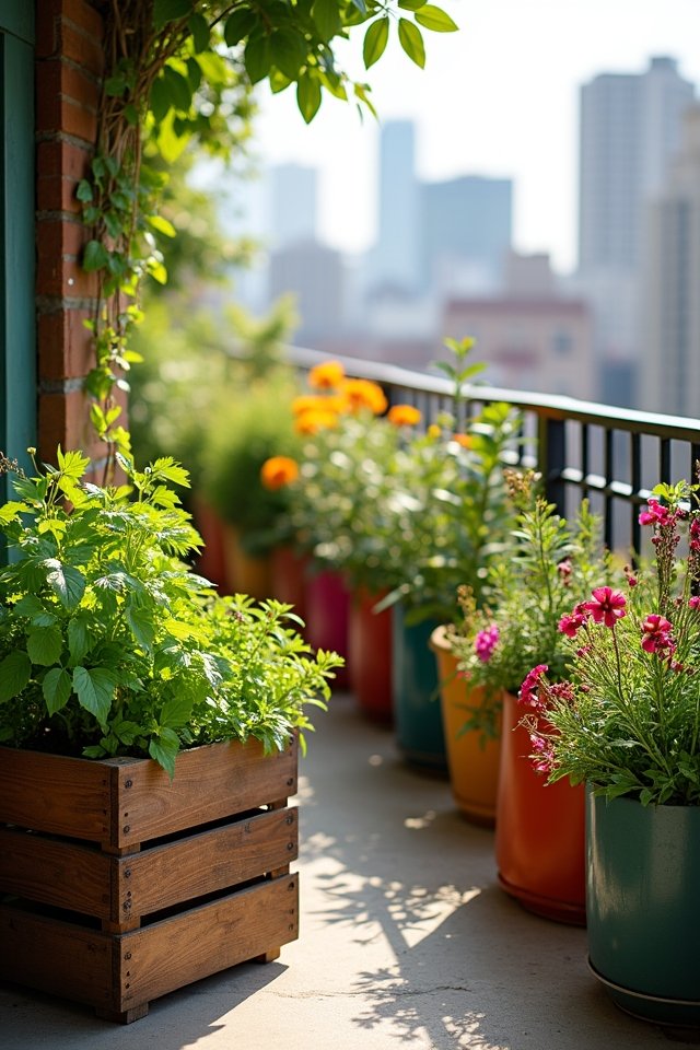 creative balcony container choices