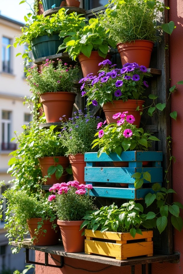 creative vertical container gardening