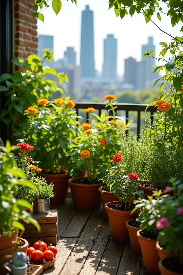 easy balcony herb gardening