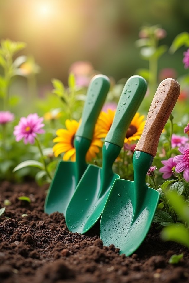 eco friendly colorful gardening tools