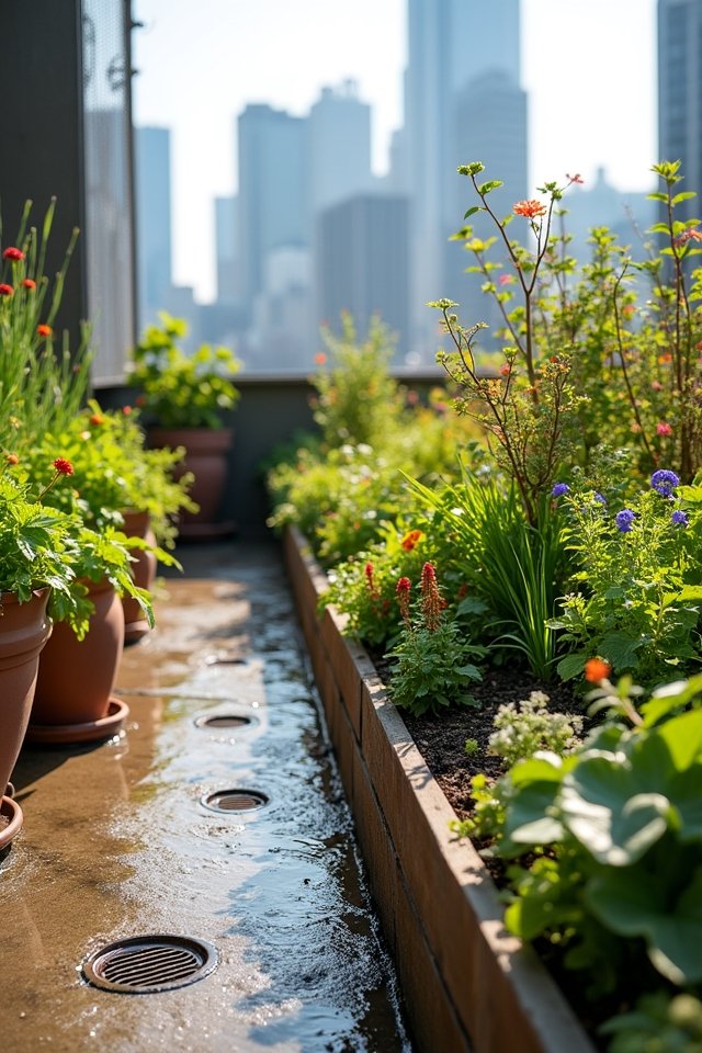 effective rooftop garden drainage