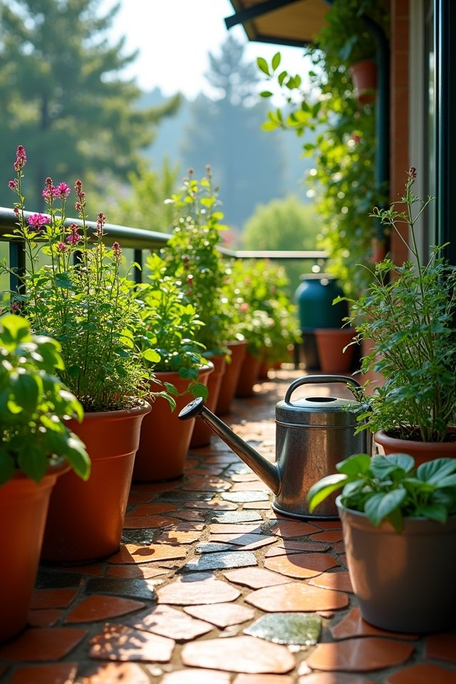 efficient balcony garden watering