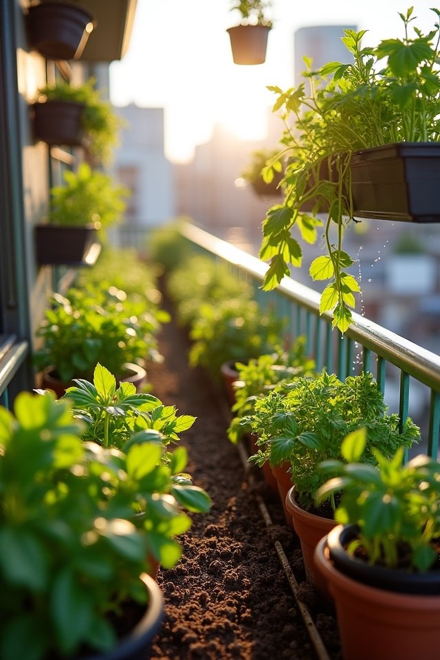 efficient urban garden watering