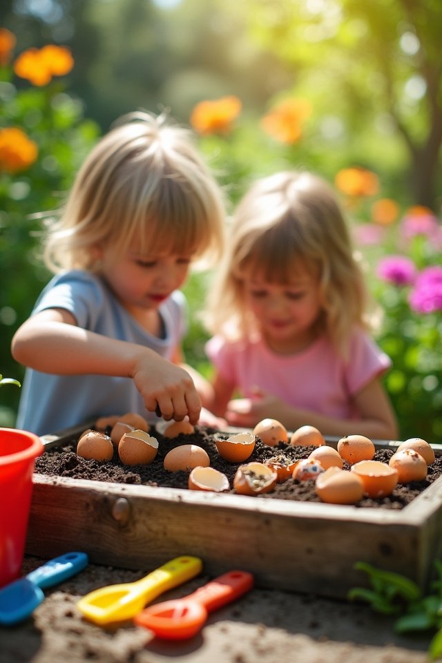 eggshells as plant pots