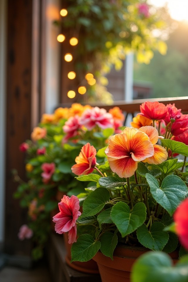 elegant vibrant balcony blooms