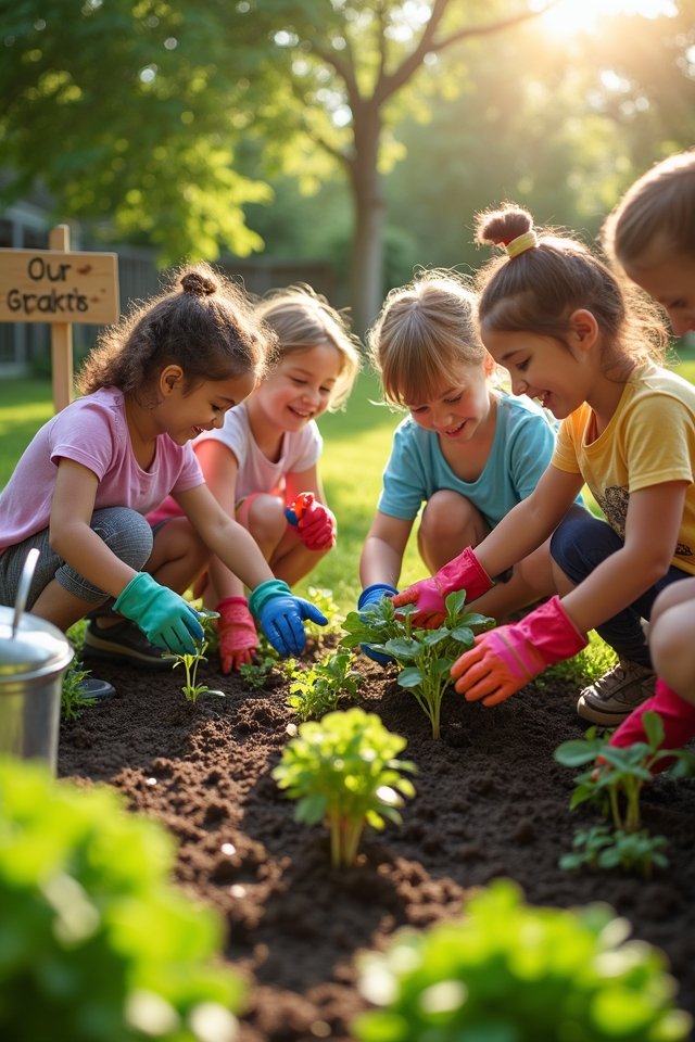 engaging kids in gardening