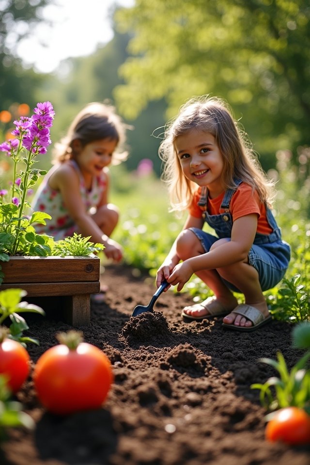 engaging kids in gardening