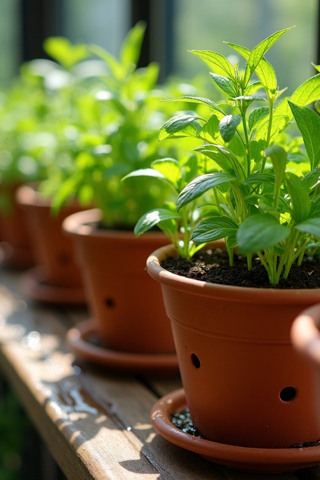 ensure herbs have drainage