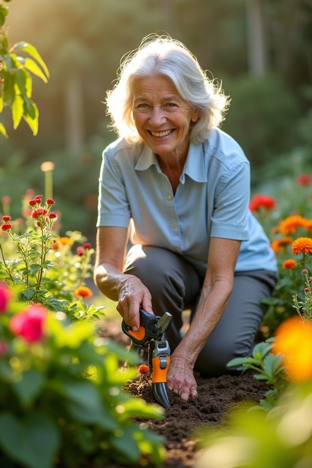 ergonomic tools enhance gardening comfort