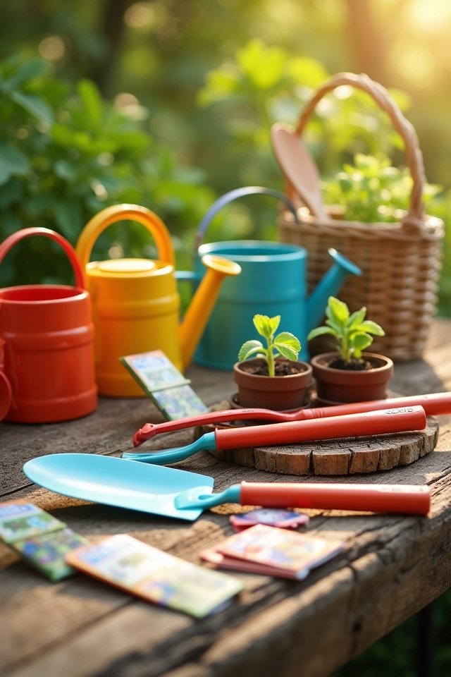 essential gardening tools gathered