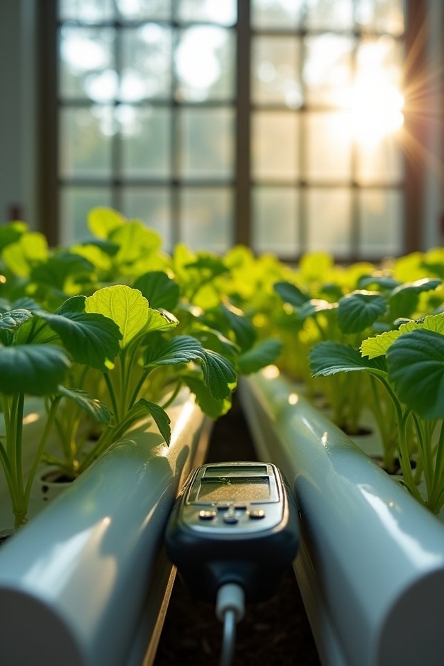 evaluate hydroponic light conditions