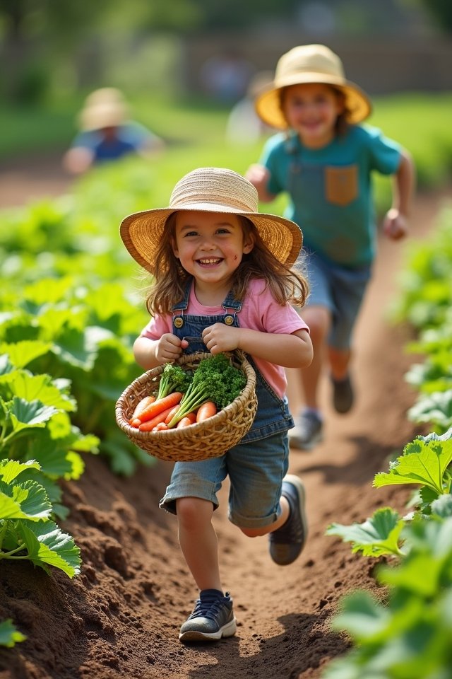 exciting vegetable relay race