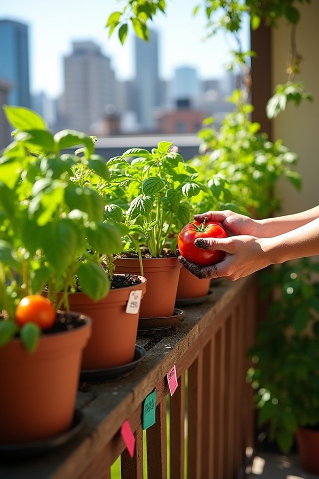 fresh balcony vegetable garden
