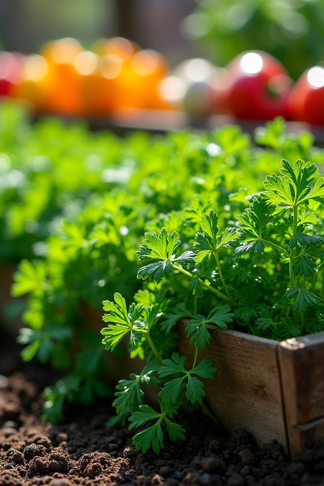 fresh nutritious parsley herb