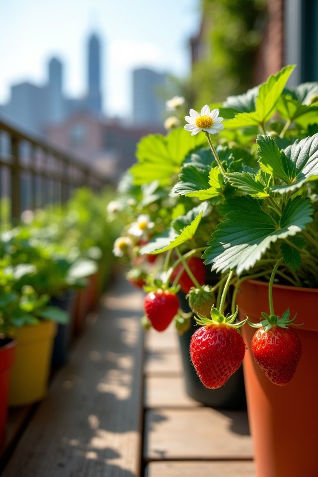 fresh strawberries container gardening