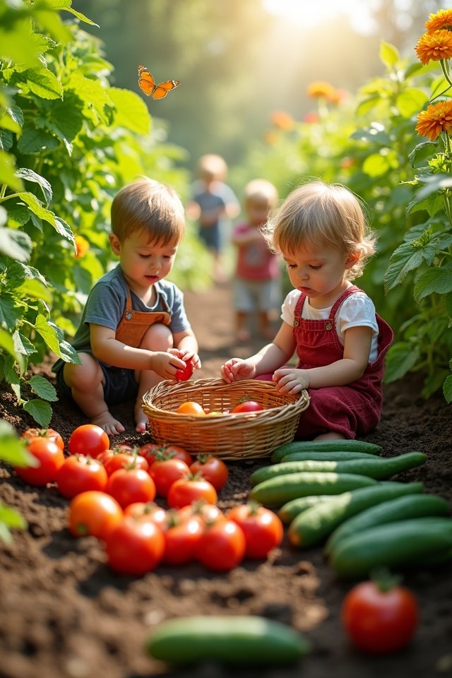 harvesting fresh garden delights