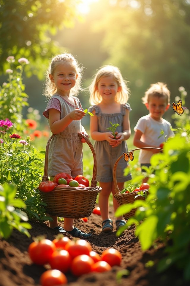 harvesting fresh summer produce