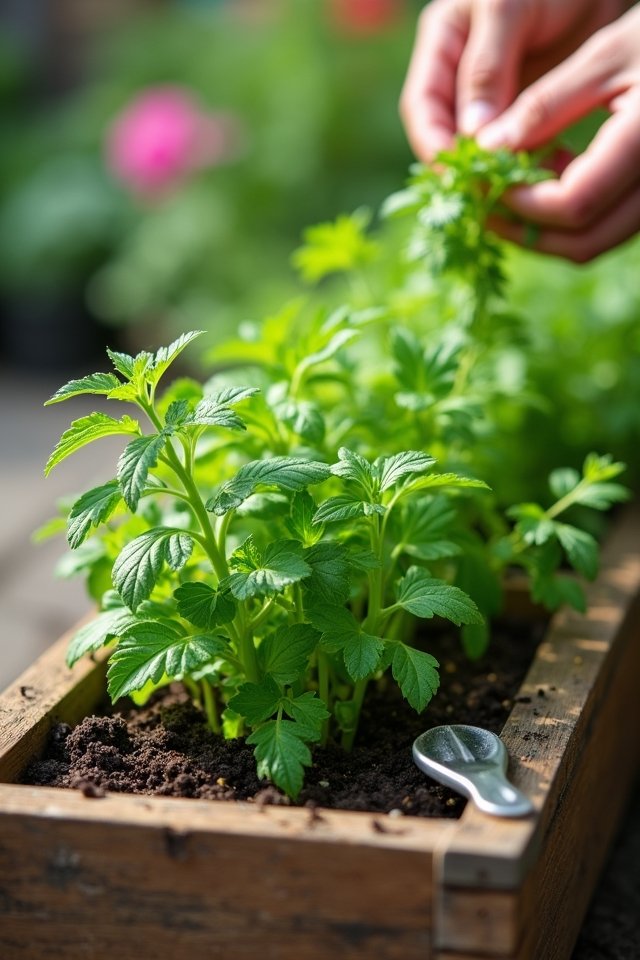 harvesting herbs for flavor