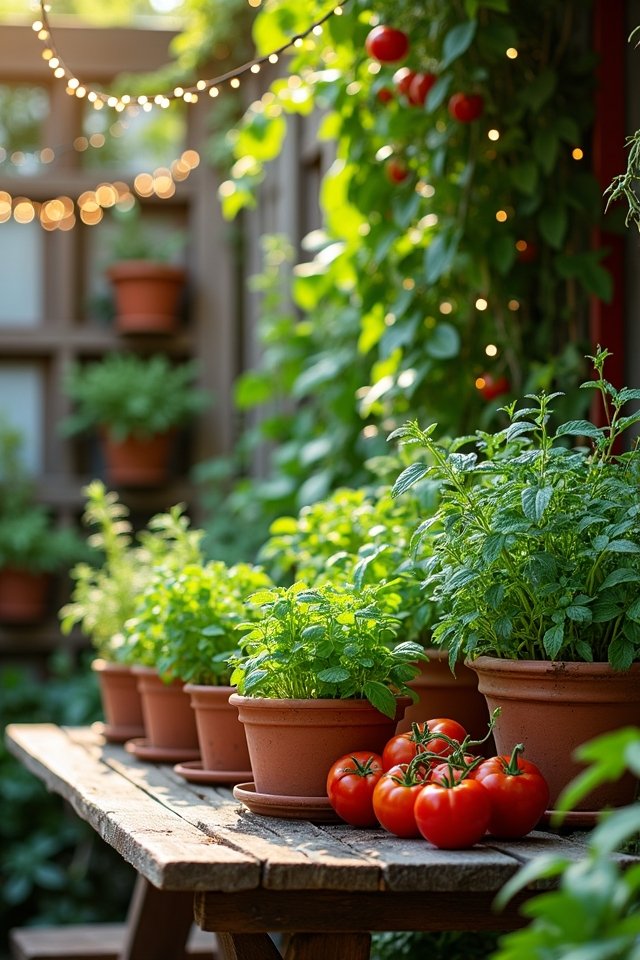herb garden on patio