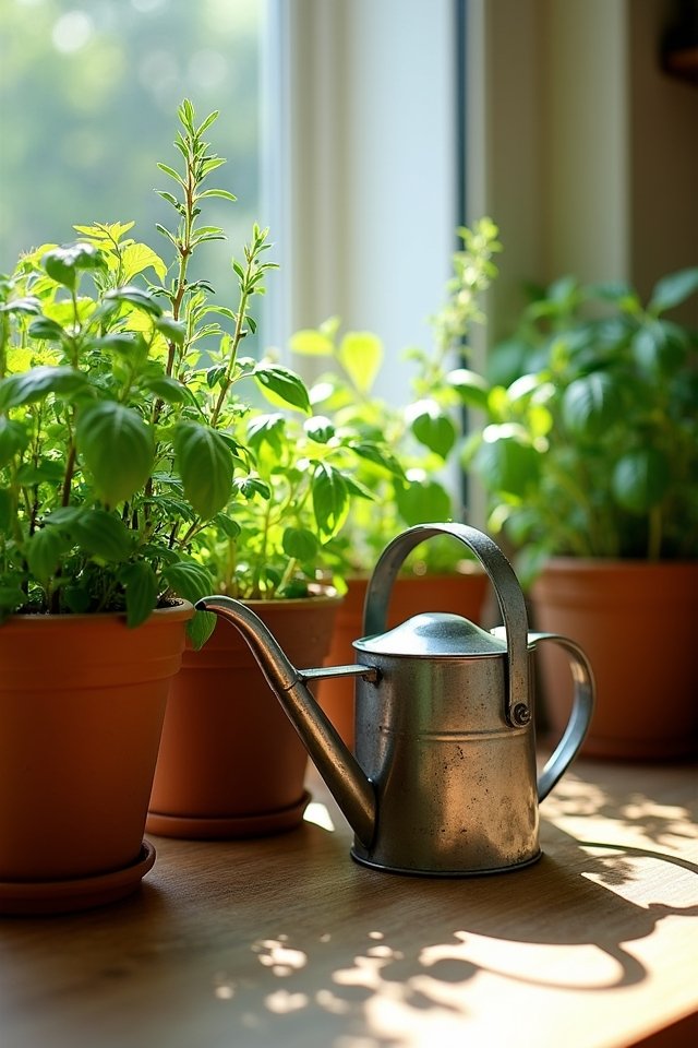 herb watering and care