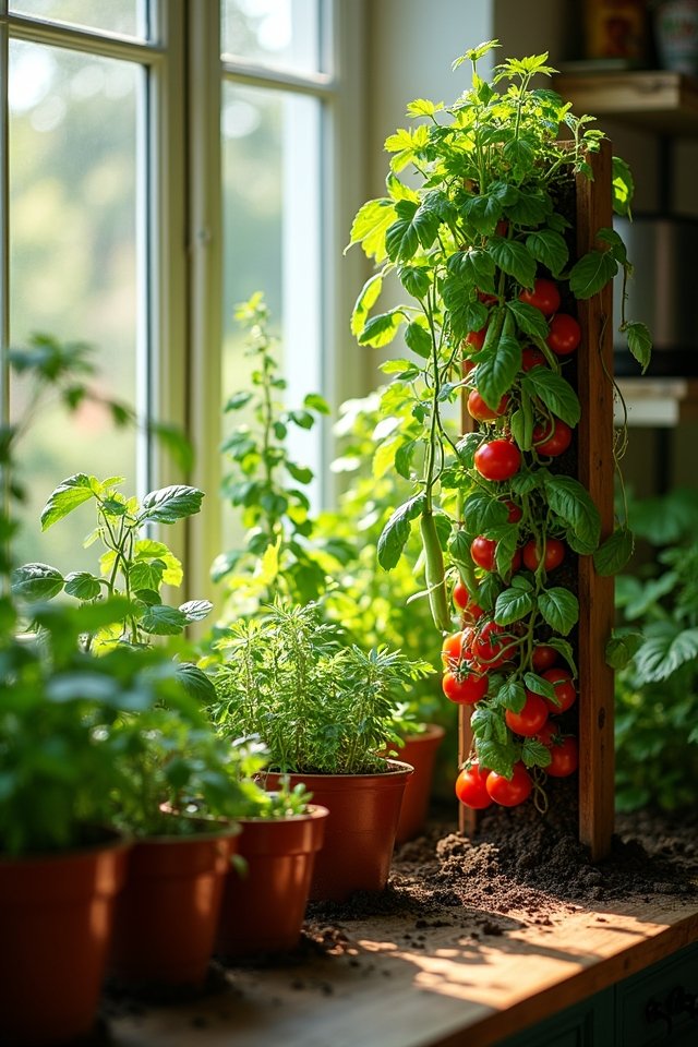 indoor edible container garden