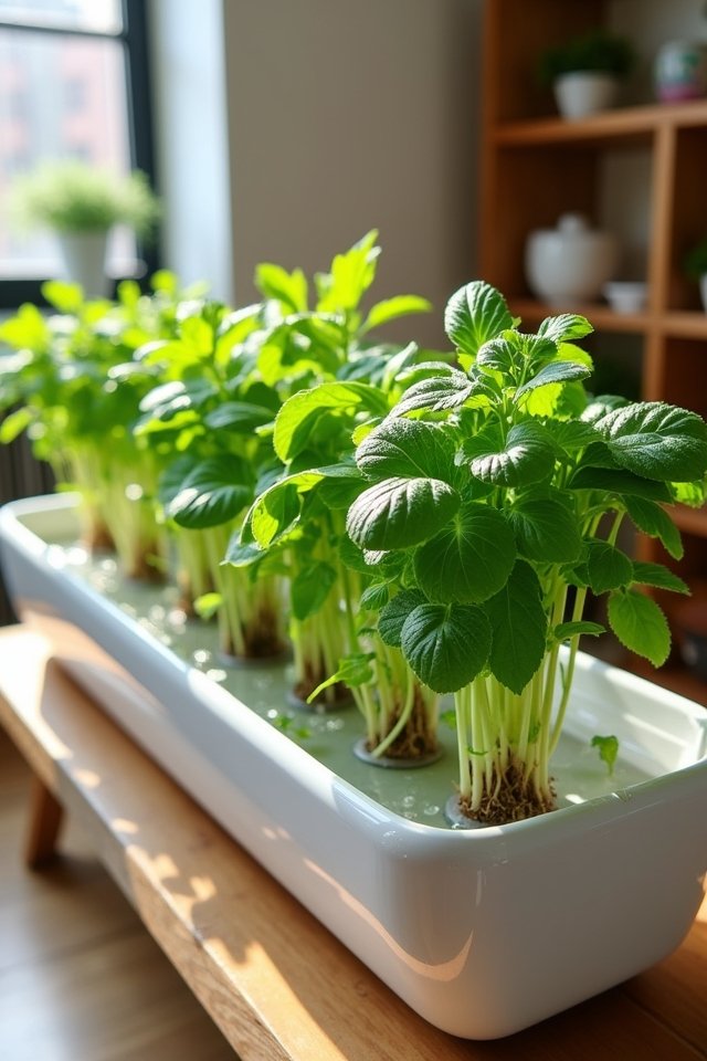 indoor hydroponic art display