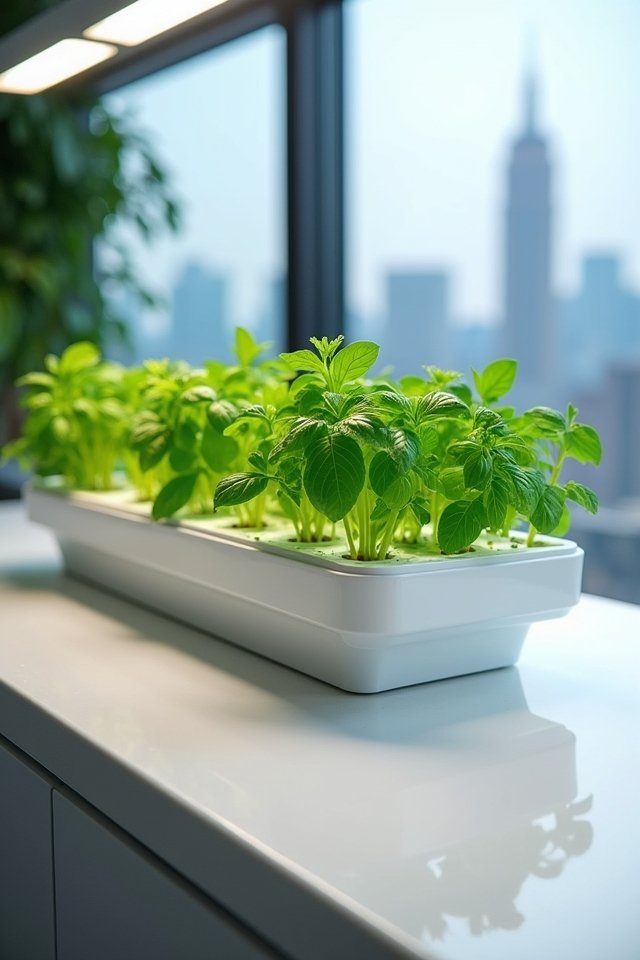 indoor hydroponic herb gardening