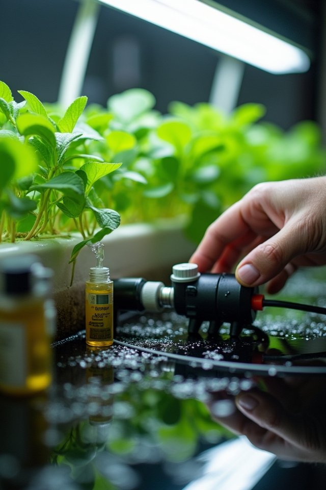 inspect hydroponic system components