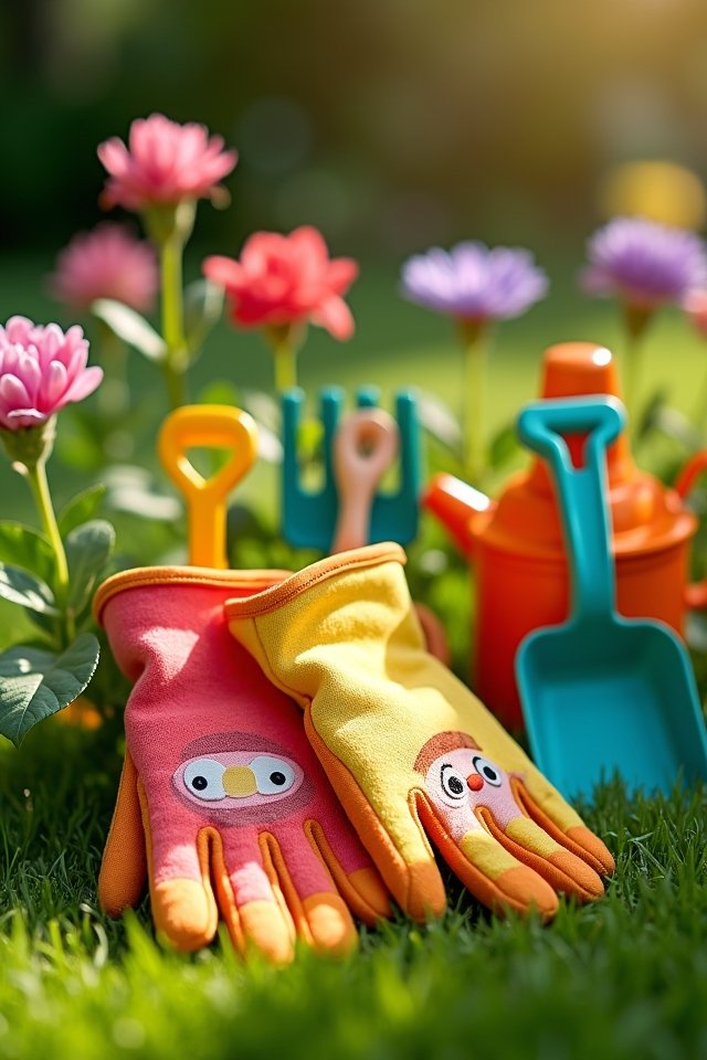 kid sized durable gardening gloves