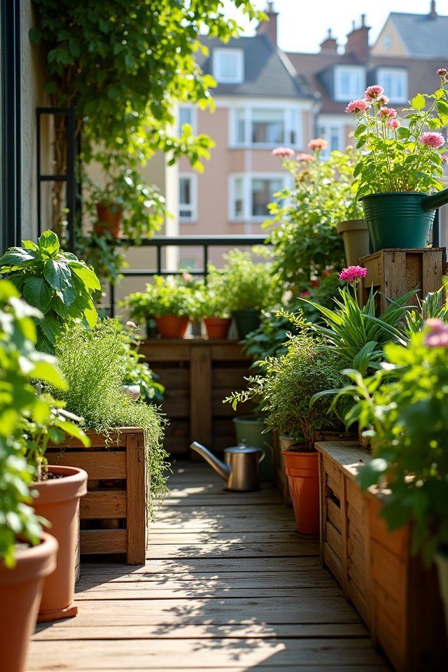 lush container gardening oasis
