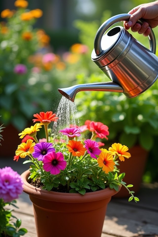mastering container garden watering