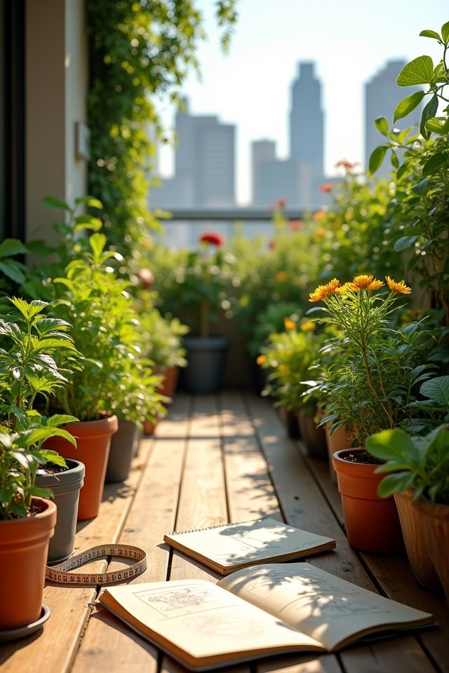 maximize balcony herb space