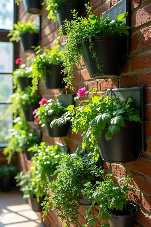 maximize space with wall planters
