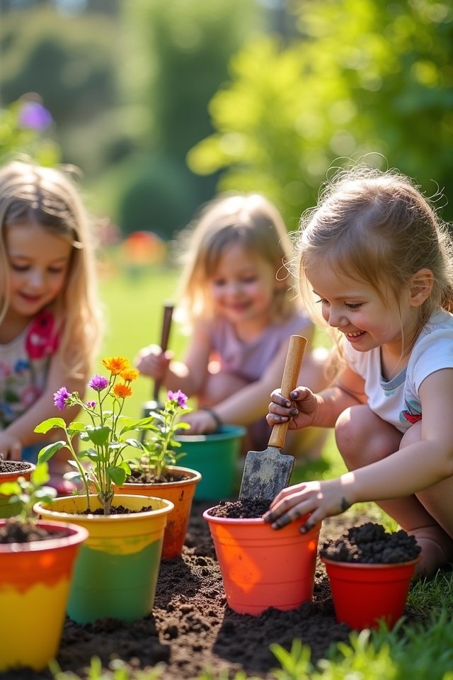 mini chefs growing herbs
